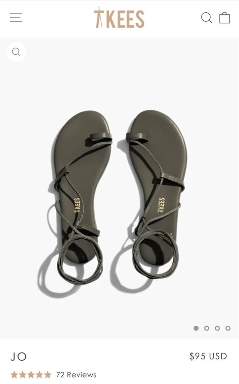 Tkees Jo Olive size 11 and Avery Black size 10 sandals
